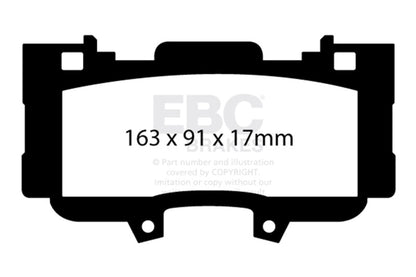 EBC Yellowstuff Front Brake 15+ Ford Mustang 2.3 Turbo Performance Pkg DP43042R Photo - Primary