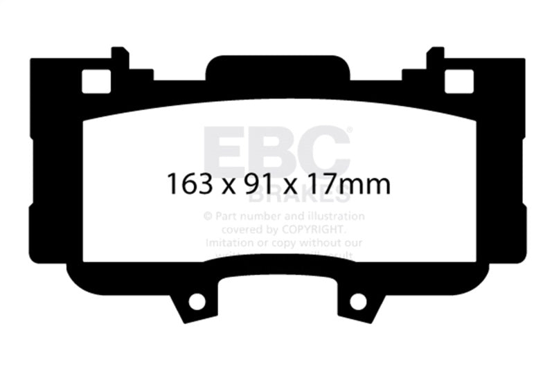 EBC 15+ Ford Mustang 2.3 Turbo Performance Pkg Redstuff Front Brake Pads DP33042C DP33042C Photo - Primary