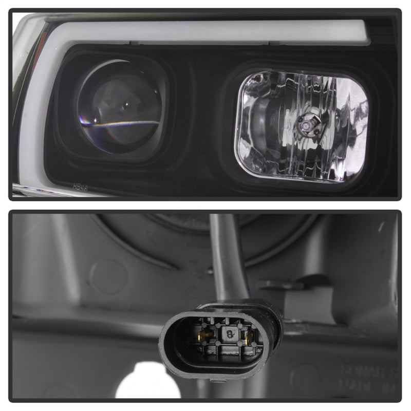 Spyder 99-04 Jeep Grand Cherokee Projector Headlights - Light Bar DRL LED - Black 5085221 5085221 Photo - Unmounted