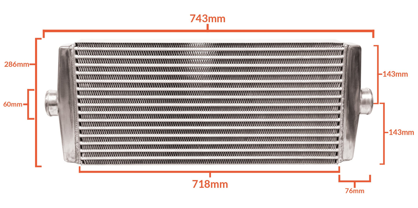 GReddy UNIVERSAL INTERCOOLER SPEC TYPE-24, MID 60mm INLET/OUTLET - () 12001410