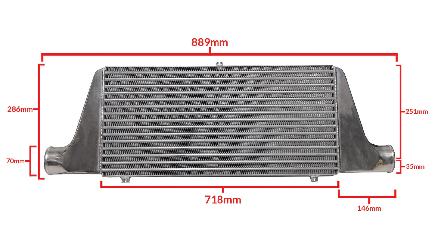GReddy UNIVERSAL INTERCOOLER SPEC TYPE-24, BOTTOM 60mm INLET/OUTLET - () 12001412