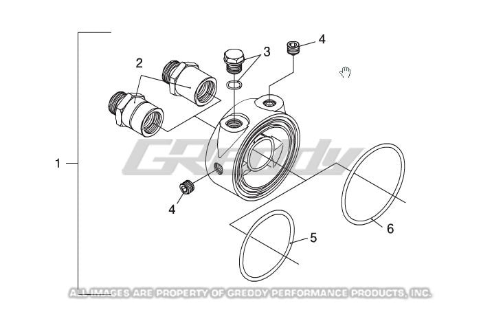 GReddy UNIVERSAL OIL FILTER BLOCK SENSOR ADAPTER (OIL PRESS./TEMP.) - () 12002801