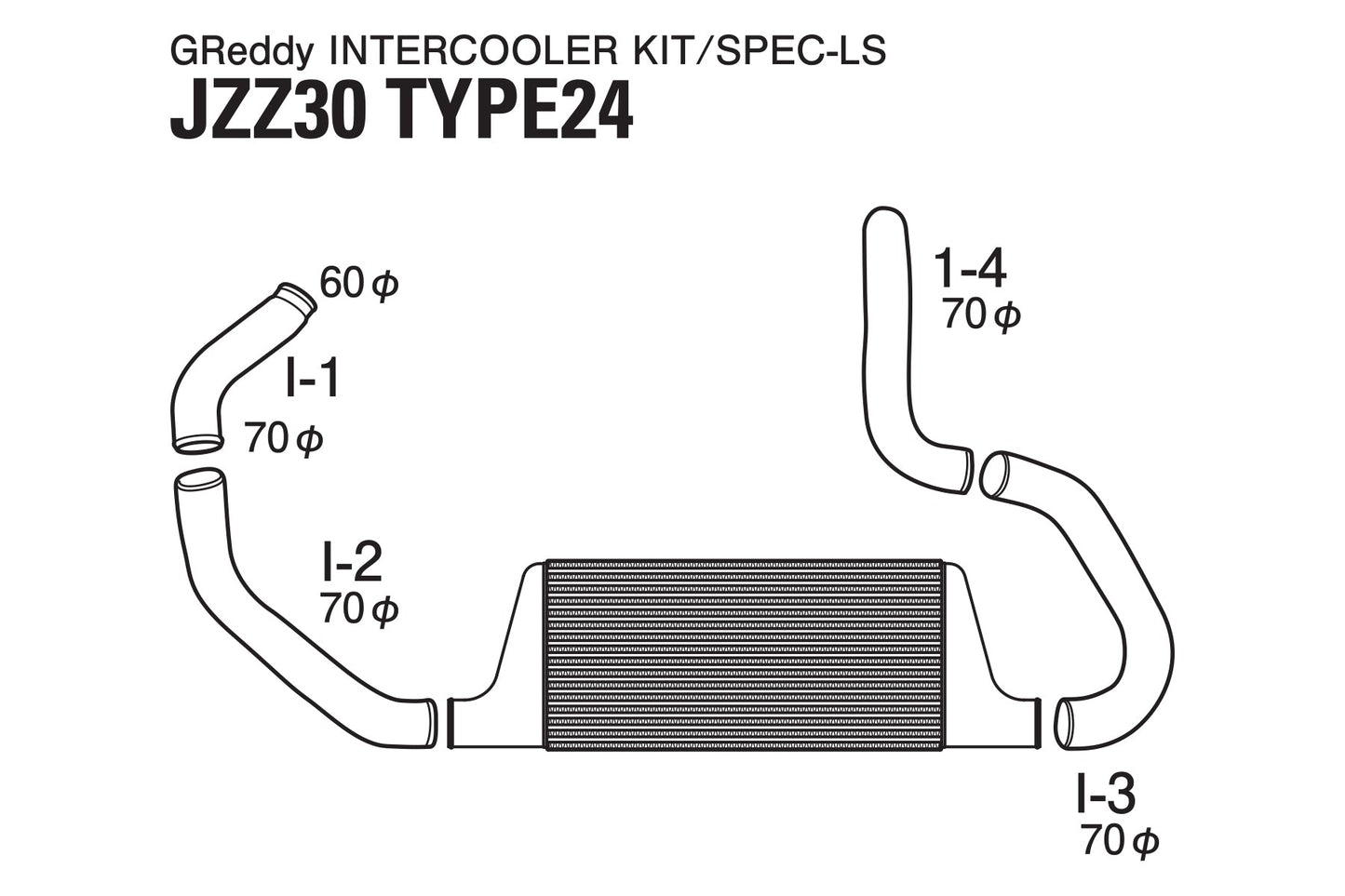 GReddy INTERCOOLER KIT INTERCOOLER T-24F JZZ30 - () 12010207