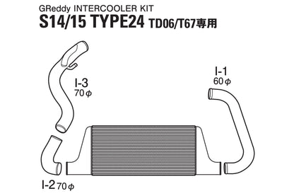 GReddy INTERCOOLER KIT T-24F S14/S15 UPGRADED TURBO KIT - () 12020211