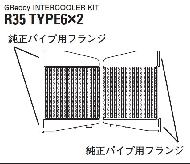 GReddy INTERCOOLER KIT SPEC-R HG R35 SPEC-R HG 2X T-6 R35GTR - () 12020483
