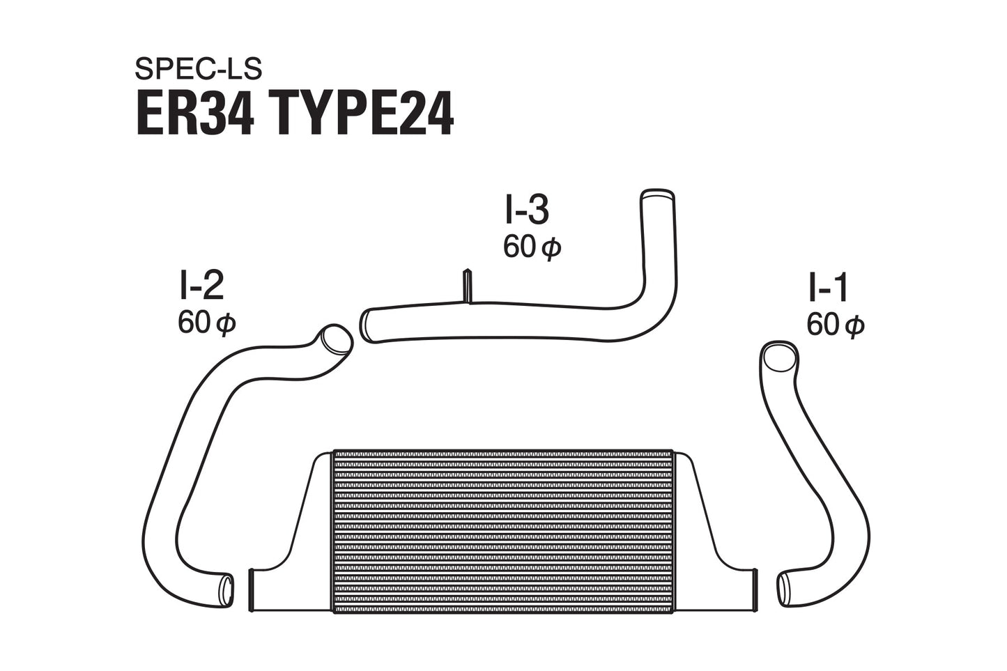 GReddy INTERCOOLER KIT SPEC-LS T-24 ER34 - () 12020488