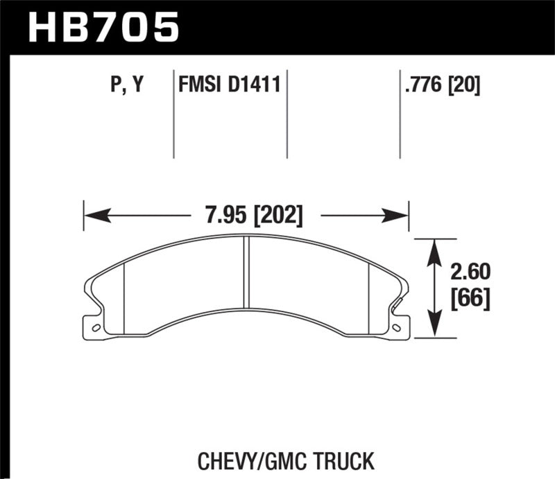 Hawk Disc Brake Pad HB705P.776 Photo - Primary