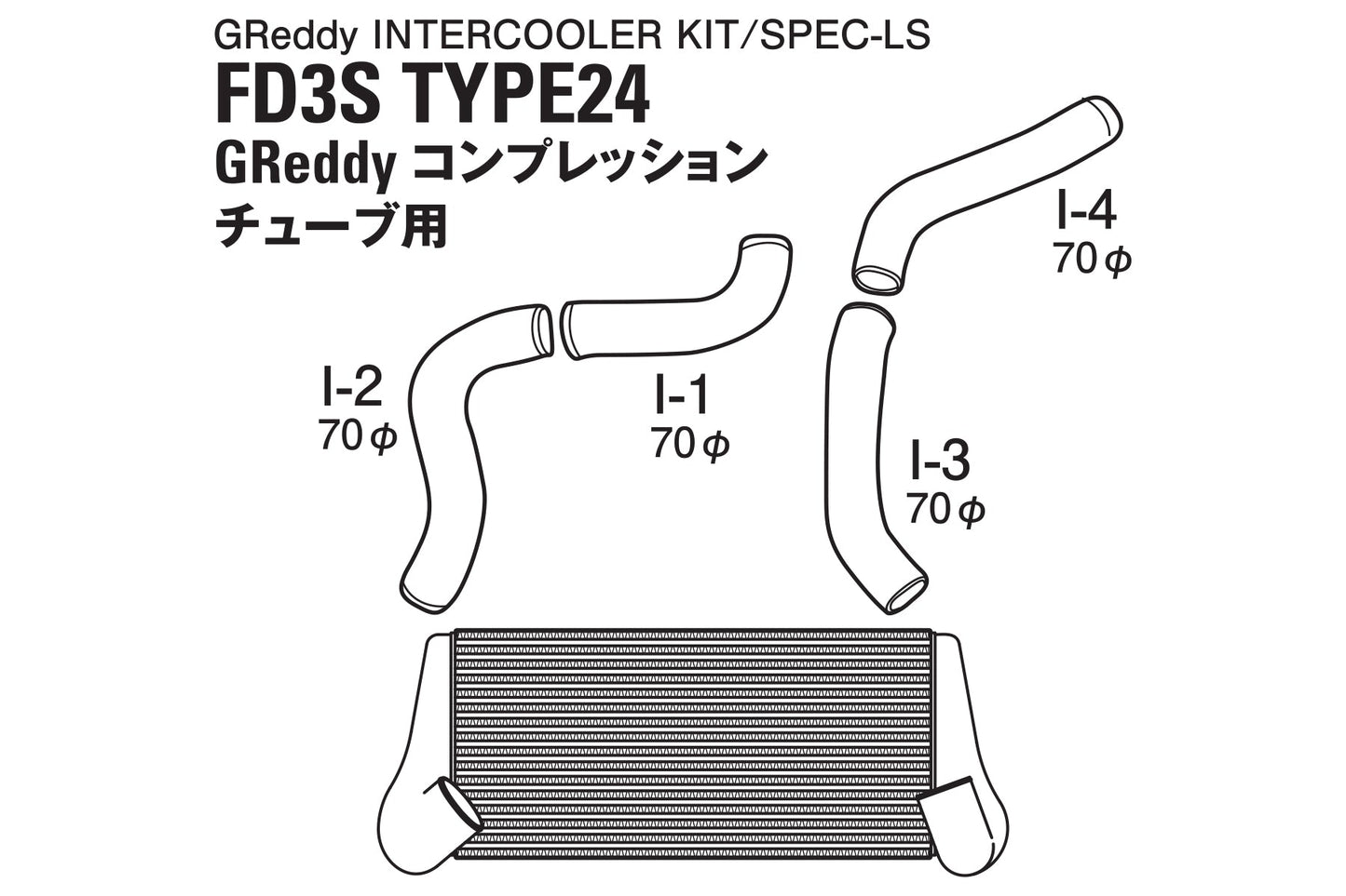 GReddy INTERCOOLER KIT SPEC-LS T-24 FD3S GREDDY COMP - () 12040421
