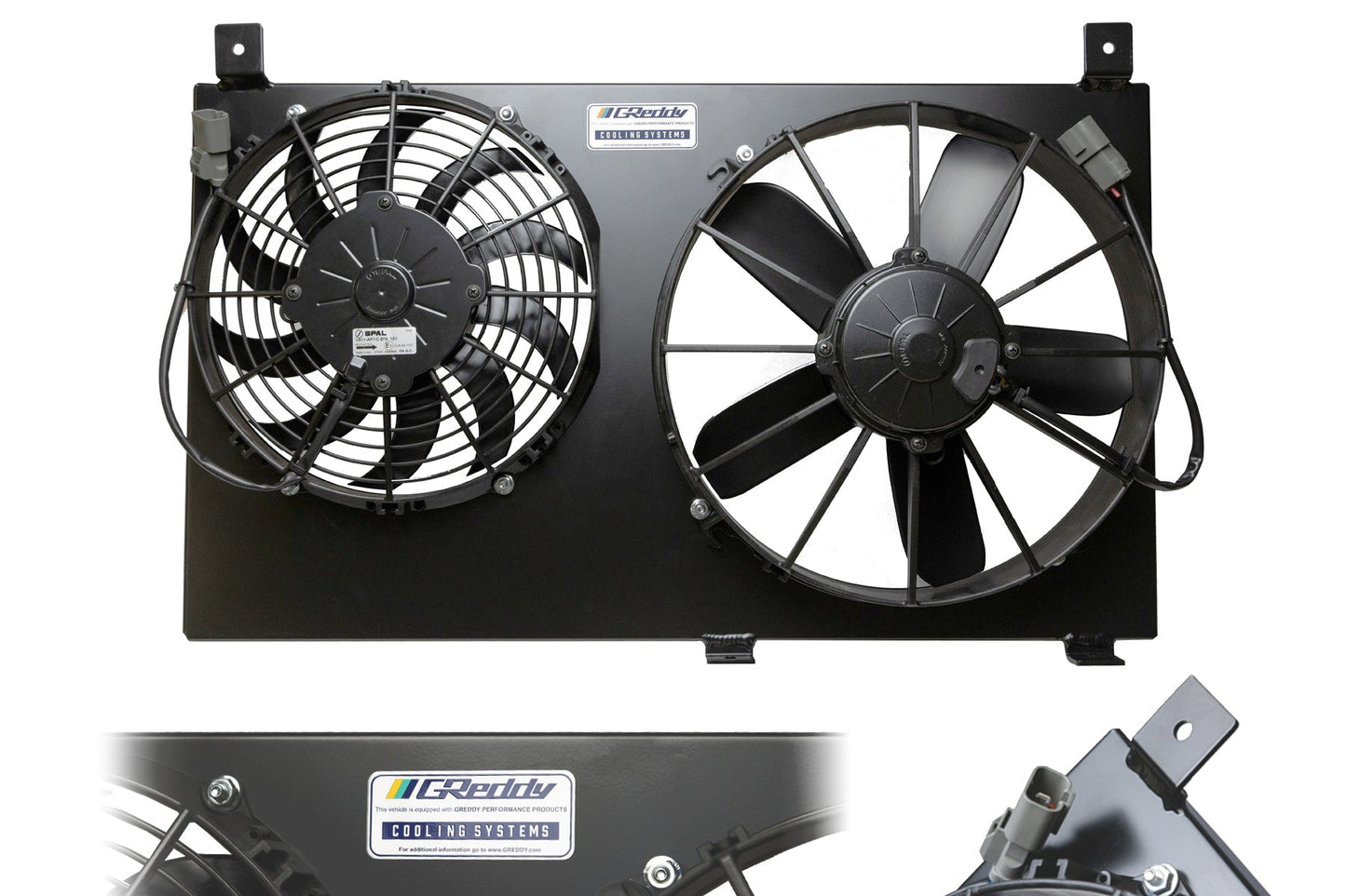 GReddy HONDA S2000 DUAL FAN SHROUD W/ DUAL SPAL FANS - BLACK - () 12053203