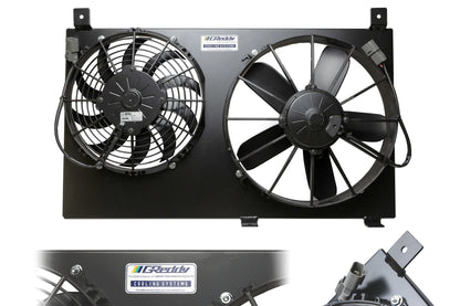 GReddy HONDA S2000 DUAL FAN SHROUD W/ DUAL SPAL FANS - BLACK - () 12053203