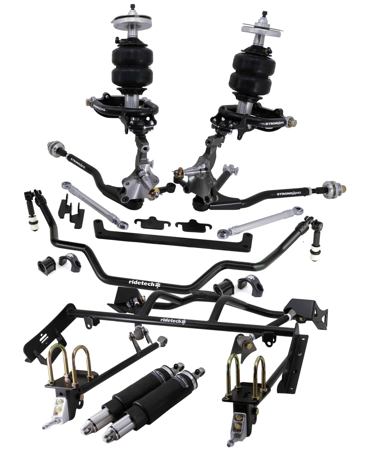 Ridetech 64-66 Ford Mustang Complete Air Suspension System w/ Pin Spindles 12090297