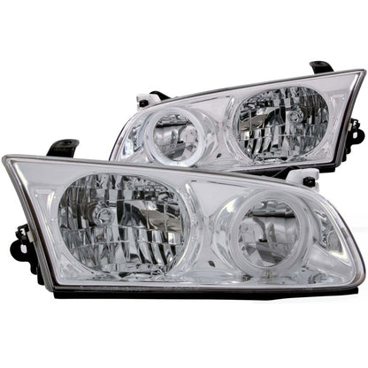 Anzo 2000-2001 Toyota Camry Crystal Headlights w/ Halo Chrome 121124 Photo - Primary
