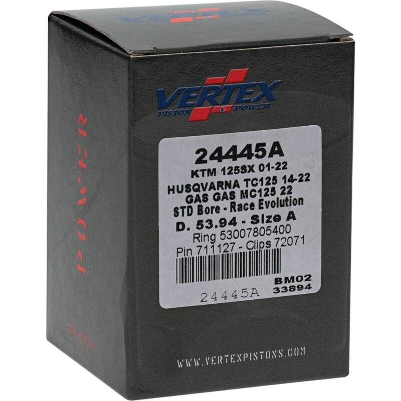 Vertex Pistons Vertex Piston 01-24 KTM 125 SX 125cc Cast Race Evolution Piston Kit 24445A 24445A Photo - Primary