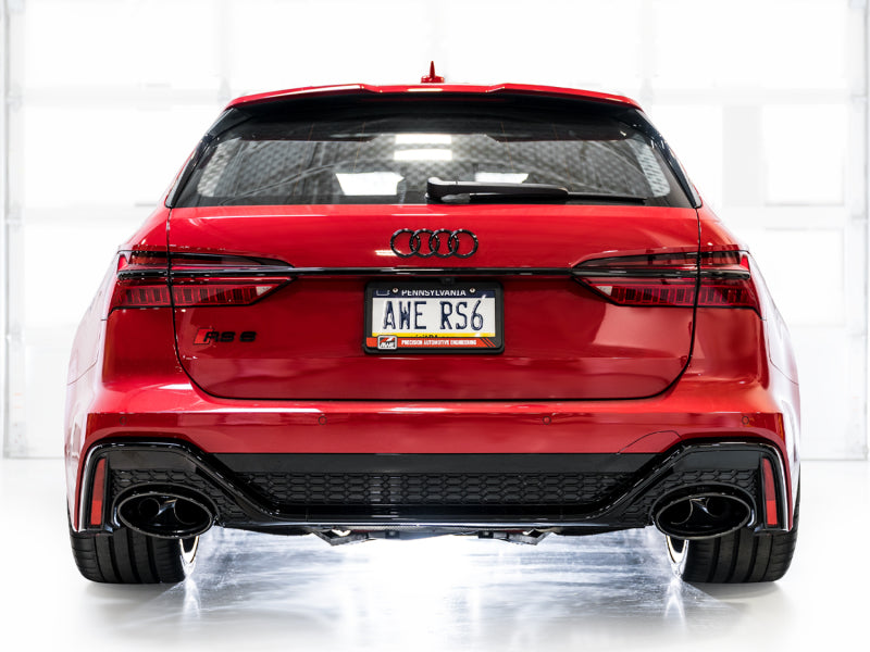 AWE Tuning 21-23 Audi C8 RS6/RS7 SwitchPath Cat-back Exhaust - Diamond Black Tips 3025-33776 3025-33776 Photo - Mounted