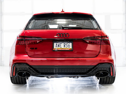 AWE Tuning 21-23 Audi C8 RS6/RS7 SwitchPath Cat-back Exhaust - Diamond Black Tips 3025-33776 3025-33776 Photo - Mounted