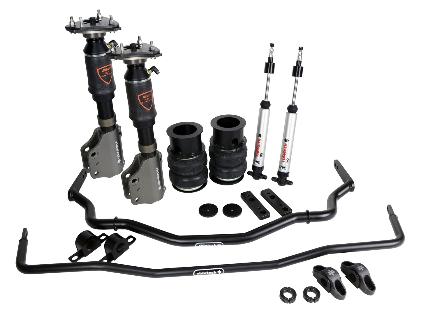 Ridetech 15-24 Ford Mustang HQ Series Air Suspension and Sway Bars 12270296