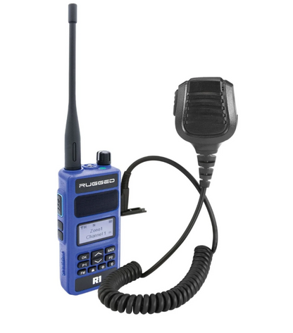 Rugged Radios BUNDLE - Rugged R1 - Business Band Two Way Handheld Radio - with Hand Mic R1-G R1-G User 1