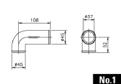 CATALOG NO.1 CAST ALUMINUM ELBOW 90DEG 5R 45MM - (12400001)