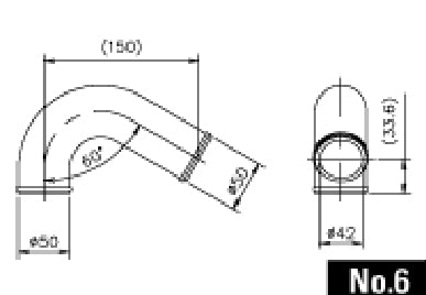 CATALOG NO.6 CAST ALUMINUM ELBOW 120DEG 30R 50MM - (12400006)