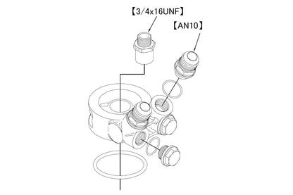 GReddy Revised GReddy Std. Oil Cooler Block Adapter - Universal