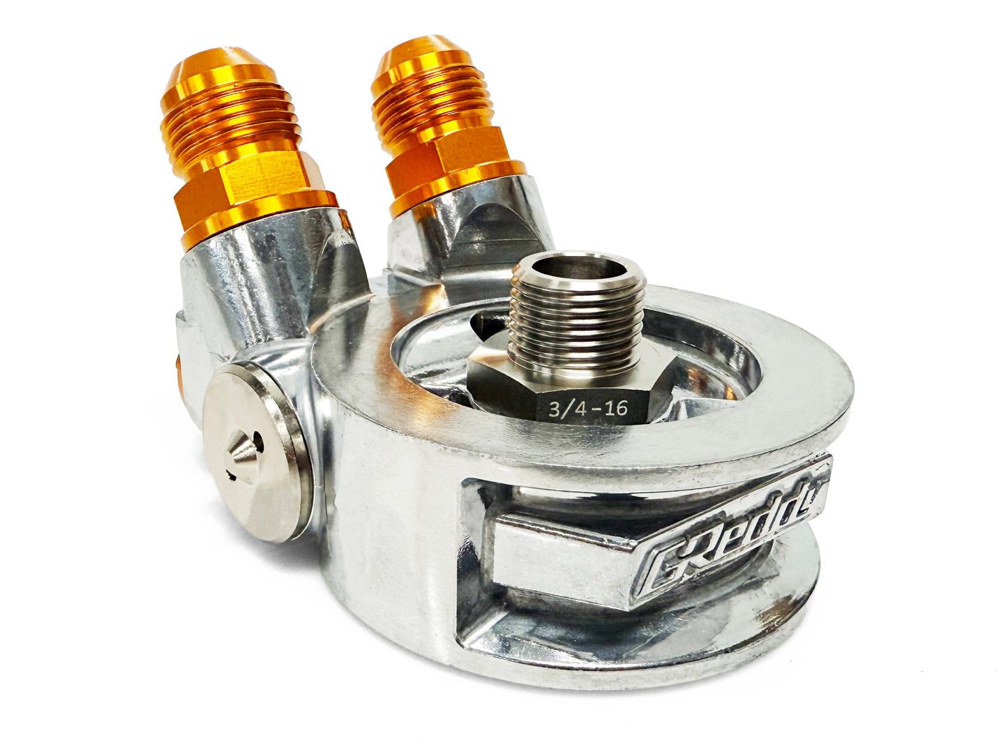 GReddy OIL COOLER STD BLOCK, ENG: 3/4-16UNF, FILTER: 3/4-16UNF, 10AN - () NEW! 12401187