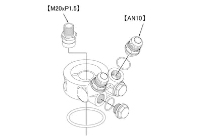 GReddy Revised GReddy Std. Oil Cooler Block Adapter - Universal