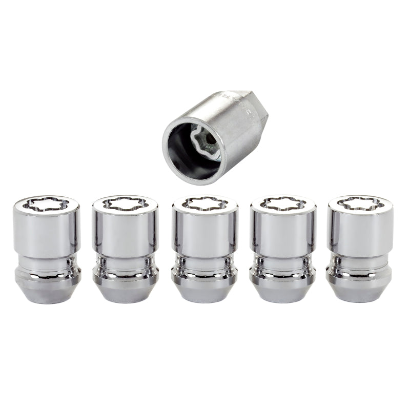 McGard Wheel Lock Nut Set - 5pk. (Cone Seat) M12X1.25 / 3/4 Hex / 1.28in. Length - Chrome 24552 24552 Photo - Primary