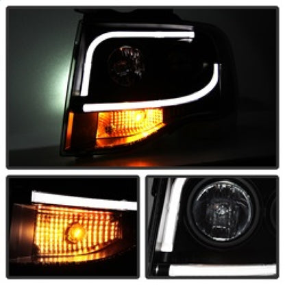 Spyder Ford Expedition 07-13 Projector Headlights Light Tube DRL Blk PRO-YD-FE07-LTDRL-BK 5079503 5079503 Photo - Unmounted