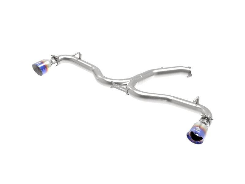 aFe Takeda 3-2.5in 304SS Axle-Back Exh Sys w/Blue Flame Tip 2018 49-37002-1L Photo - Primary