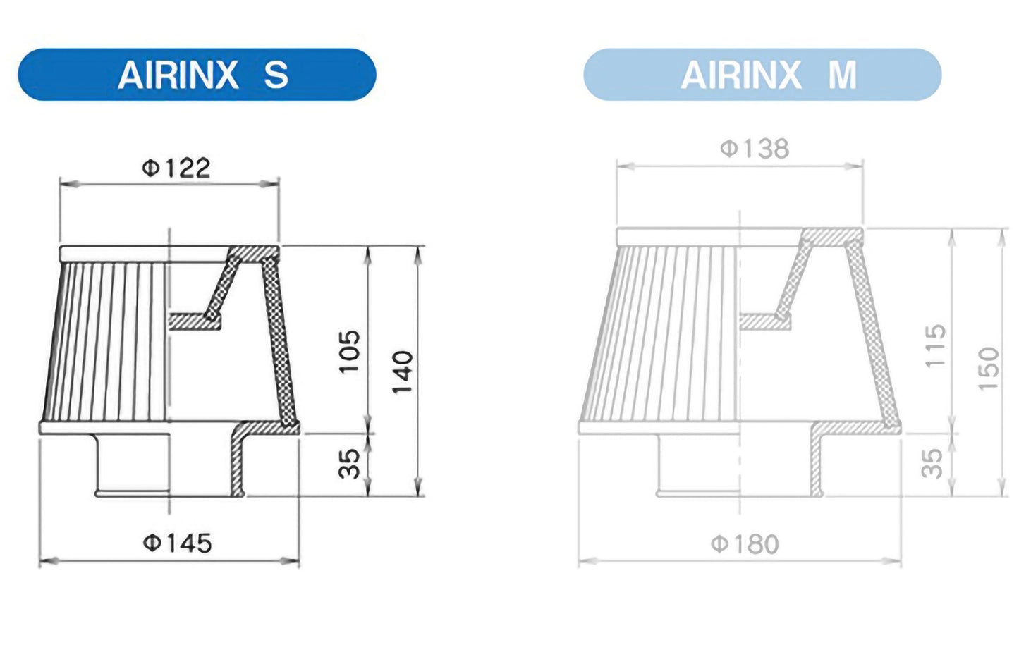 GReddy 70MM DIA GREDDY AIRINX S UNIVERSAL - () 12500602