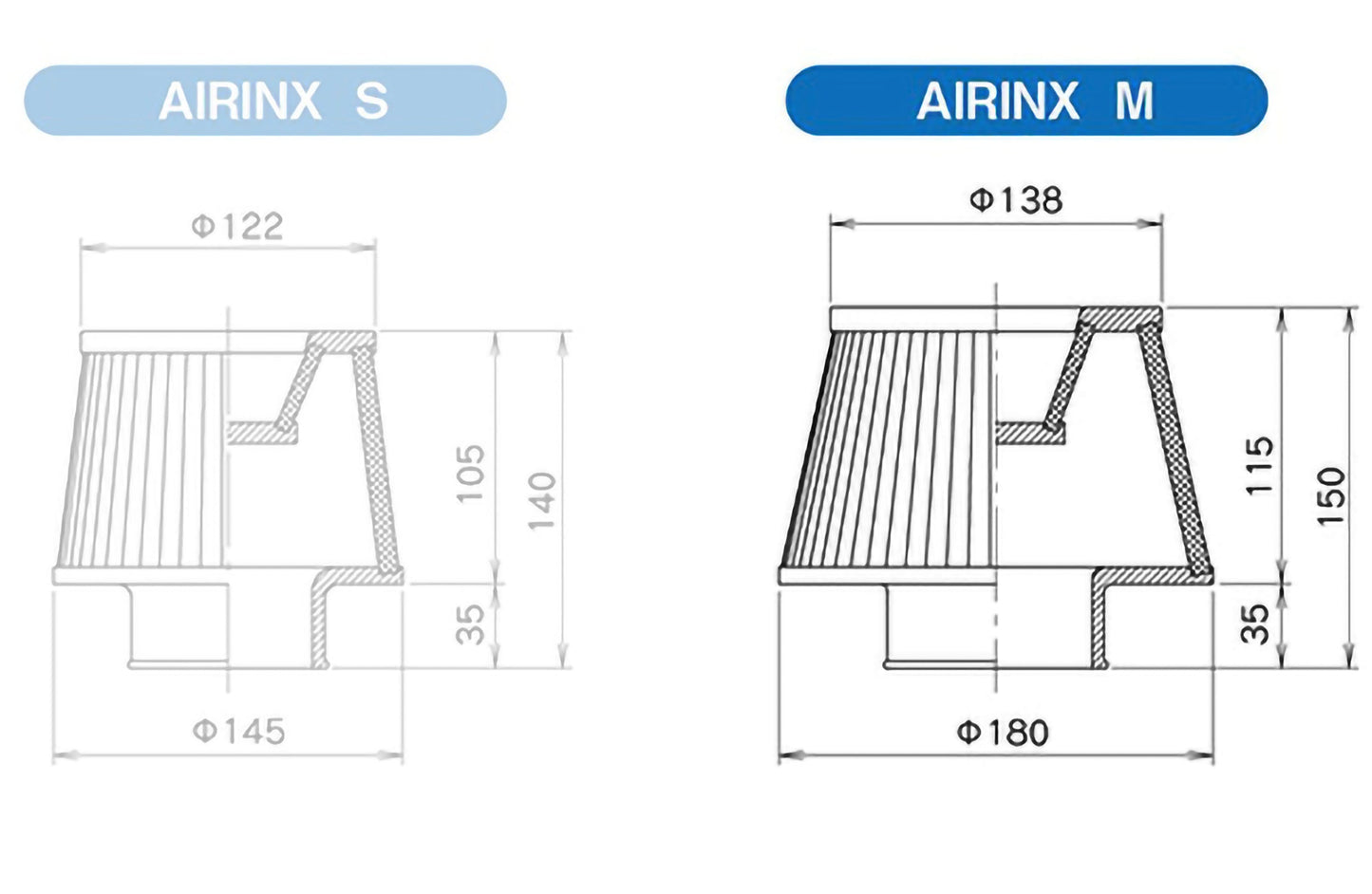 GReddy 80MM DIA GREDDY AIRINX M UNIVERSAL - () 12500632