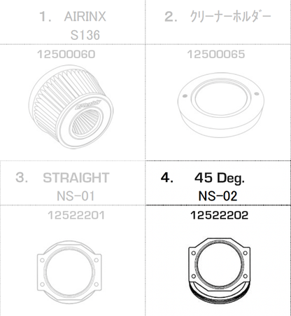 GReddy Spl.: GReddy A/F-Type Airinx S 136 Air Filter, Baseplate & Adapters