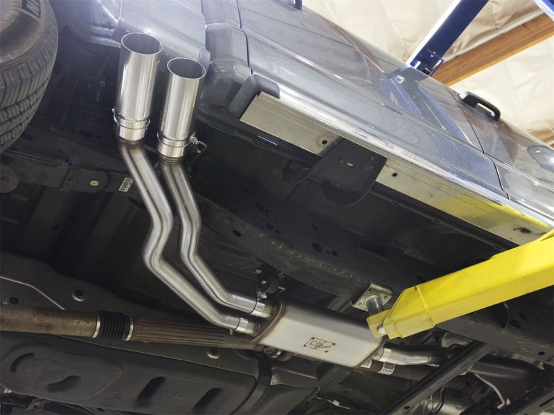 aFe Cat Back Exhaust Polished - Ford F-150 15-16 49-43081-P Photo - Mounted
