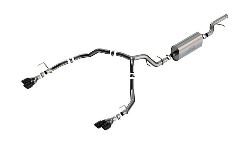 Borla 21-22 Chevrolet Tahoe 5.3L V8 2/4WD 4DR 3in/2.75in Touring Cat-Back Exhaust -Black Chrome Tips 140856BC 140856BC Photo - Primary