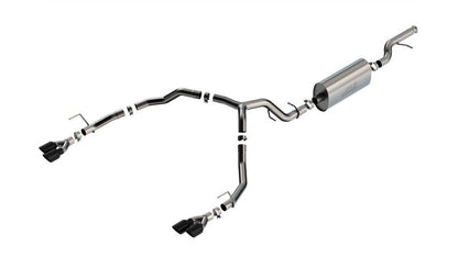 Borla 21-22 Chevrolet Tahoe 5.3L V8 2/4WD 4DR 3in/2.75in Touring Cat-Back Exhaust -Black Chrome Tips 140856BC 140856BC Photo - Primary
