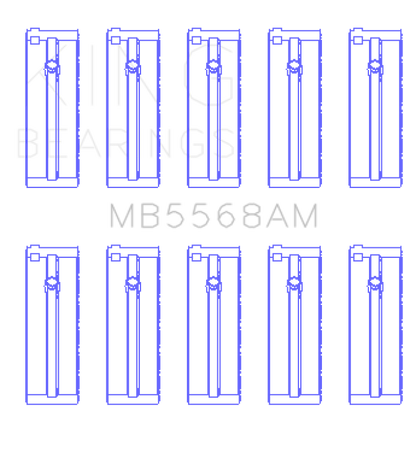 King Engine Bearings King Honda D16A/Y/Z H22A4 F23A (Size STD) Crankshaft Main Bearing Set MB5568AM MB5568AM Photo - Primary