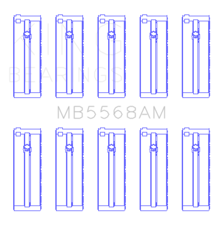 King Engine Bearings Honda D16A/Y/Z H22A4 F23A (Size +0.50mm) Main Bearing Set MB5568AM0.5 MB5568AM0.5 Photo - Primary