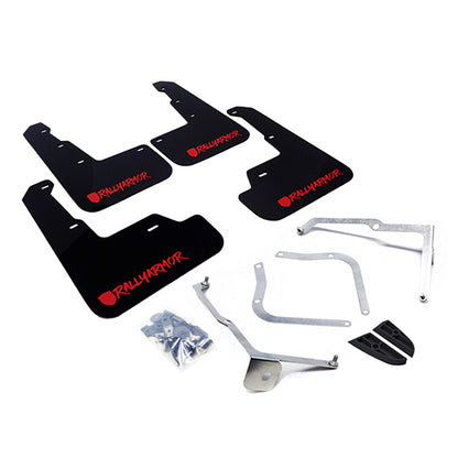 Rally Armor 15+ Subaru WRX & STi Sedan Only UR Black Mud Flap w/ Red Logo and Altered Font MF32-UR-BLK/RD-X MF32-UR-BLK/RD-X Photo - Primary