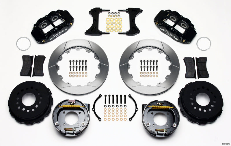 Wilwood Narrow Superlite 4R Rear P-Brk Kit 12.88in Chevy 12 Bolt w/ C-Clips 2.75in Off Stag Mount 140-13678 140-13678 Photo - Primary