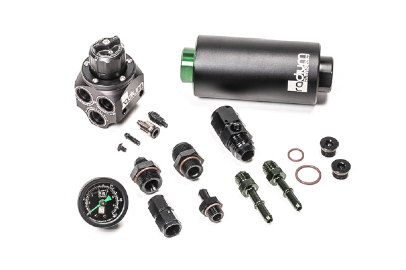 Radium Engineering 01-06 BMW E46 M3 Fuel Pressure Regulator & Fuel Filter Kit w/ Stainless Filter 20-0932-03 20-0932-03 Photo - Primary