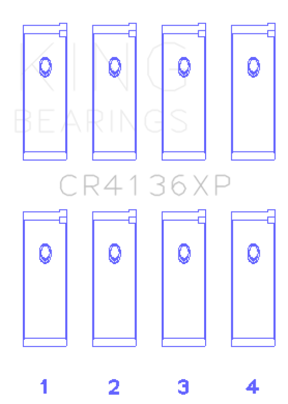 King Engine Bearings King Nissan SR20DE/DET RWD (2.0L) (Size STD) Performance Rod Bearing Set CR4136XP CR4136XP Photo - Primary