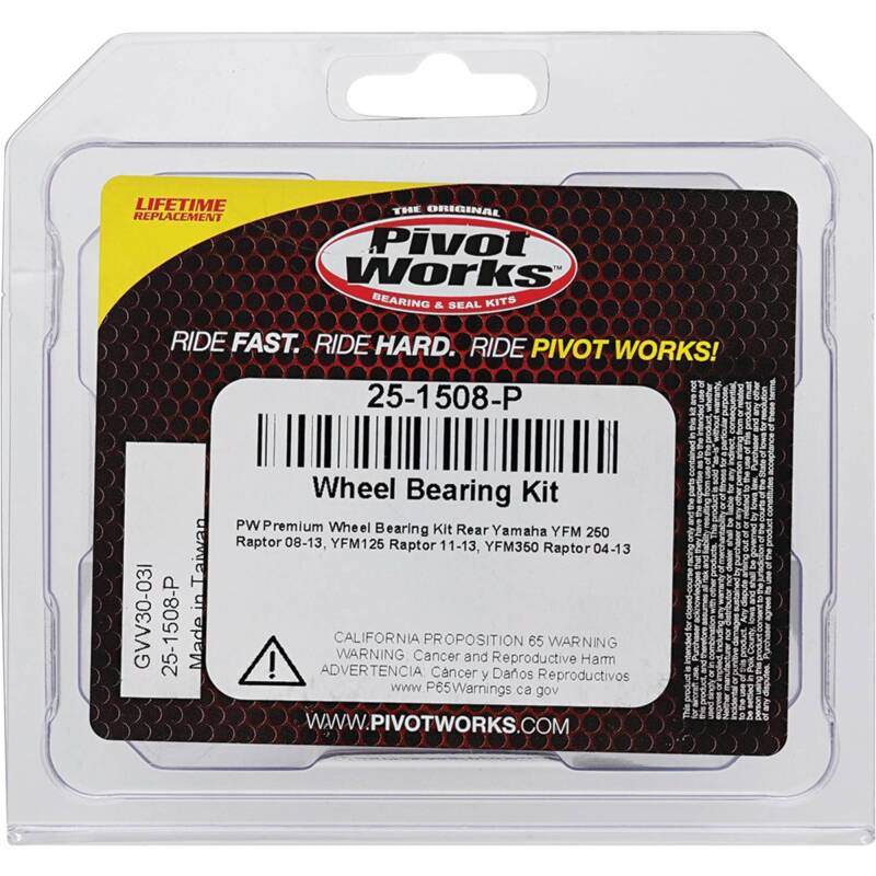 Pivot Works Yamaha Wheel Bearing Kit Premium Bearings 25-1508-P 25-1508-P Photo - Primary