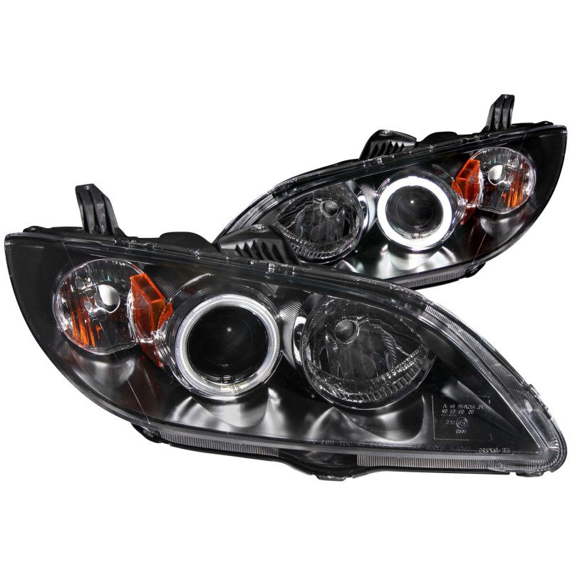 Anzo 2004-2008 Mazda 3 Projector Headlights w/ Halo Black (CCFL) 121228 Photo - Primary