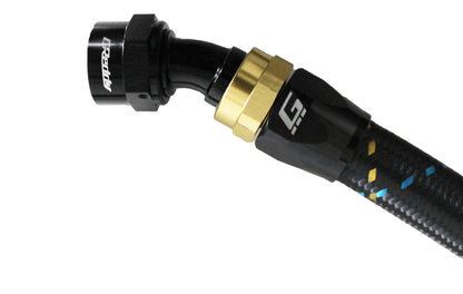 GReddy 16 AN Swivel Hose End(s) - Black / Gold anodized