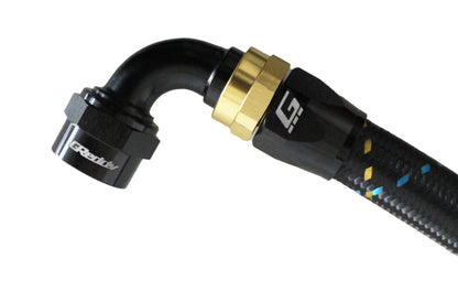 GReddy 90 DEG. AN HOSE END(s) - BLACK/GOLD - (12800490 12800690 12800890 12801090 12801290 ) 12801690