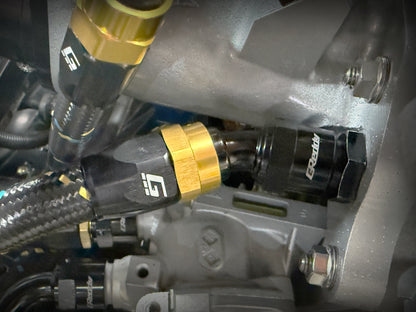 GReddy 30 DEG. AN HOSE END(s) - BLACK/GOLD - (12800430 12800630 12800830 12801030 12801230 ) 12801630