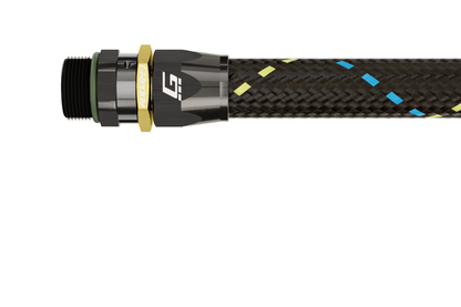 GReddy ORB MALE STRAIGHT AN HOSE END(s) - BLACK/GOLD - (1210600 12810800 12811000 ) 12811200