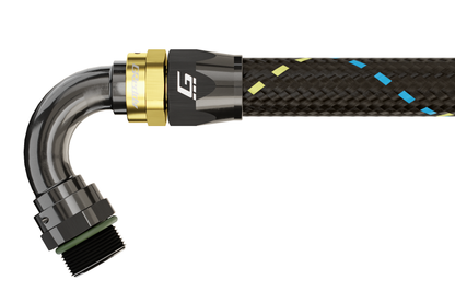 GReddy ORB MALE 120 DEG. AN HOSE END(s) - BLACK/GOLD - (12810612 12810812 12811012 ) 12811212