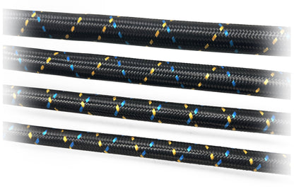 GReddy 10 Nylon Braided Hose(per/ft) - Black / Gold / Blue