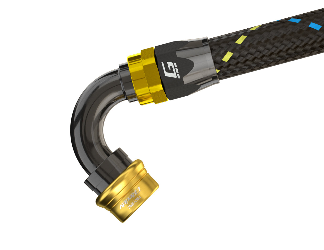 CATALOG GREDDY PRO/SPEC 120 DEG. QUICK-RELEASE HOSE END(s) - BLACK/GOLD - (12860412 12860612 12860812 12861012 12861212)